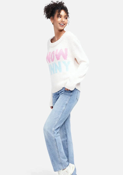 WILDFOX Violet “Snow Bunny” Sweater - Heavenly Pink