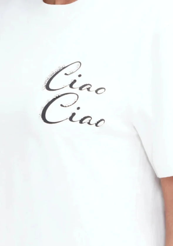 WILDFOX “Ciao” Ryan Ex Boyfriend Tee - Clean White