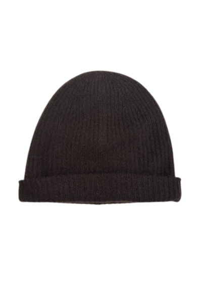 White + Warren Cashmere Plush Rib Beanie Dark Umber