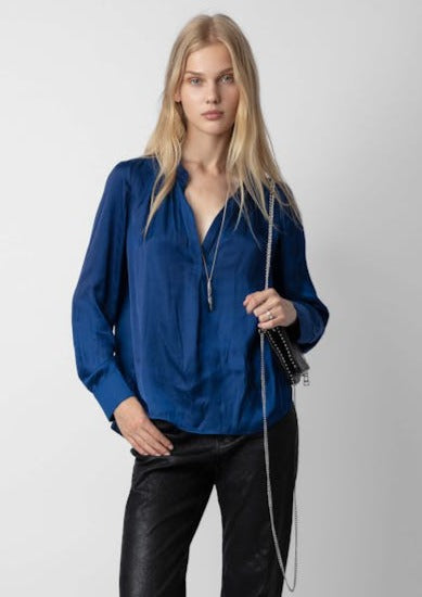 Zadig & Voltaire Tink Satin Blouse - Royal Blue
