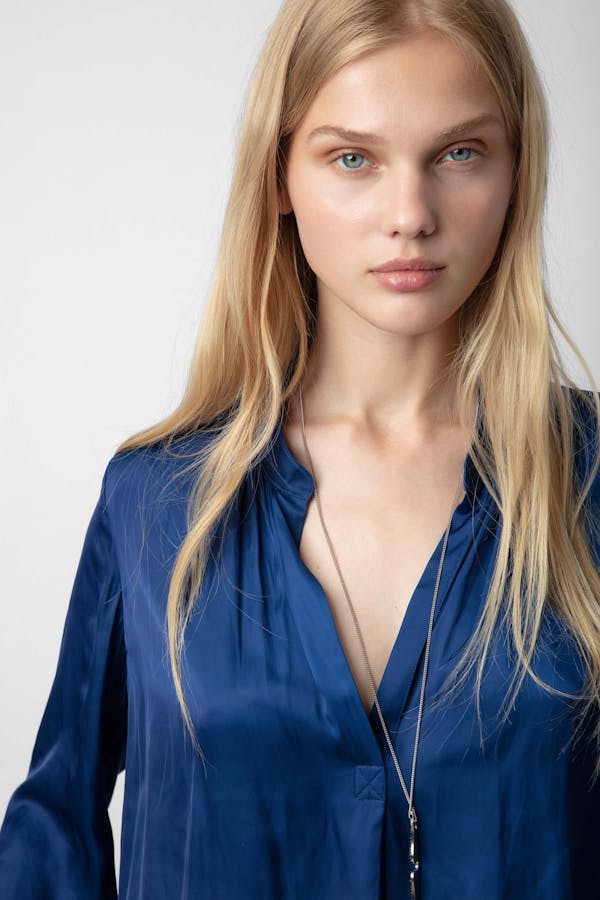 Zadig & Voltaire Tink Satin Blouse - Royal Blue