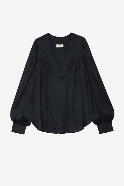Zadig & Voltaire Telia Satin Blouse - Black