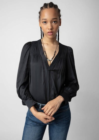 Zadig & Voltaire Telia Satin Blouse - Black