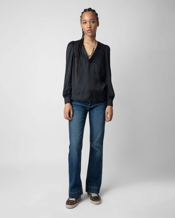 Zadig & Voltaire Telia Satin Blouse - Black