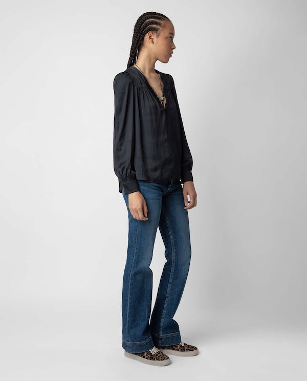 Zadig & Voltaire Telia Satin Blouse - Black