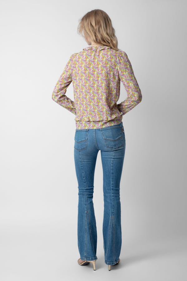 Zadig & Voltaire Tresse Crepe Ruffle Blouse - Sun