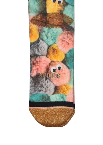 XPOOOS Cutie Pom Pom Long Socks