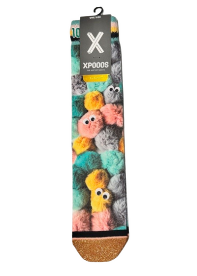 XPOOOS Cutie Pom Pom Long Socks