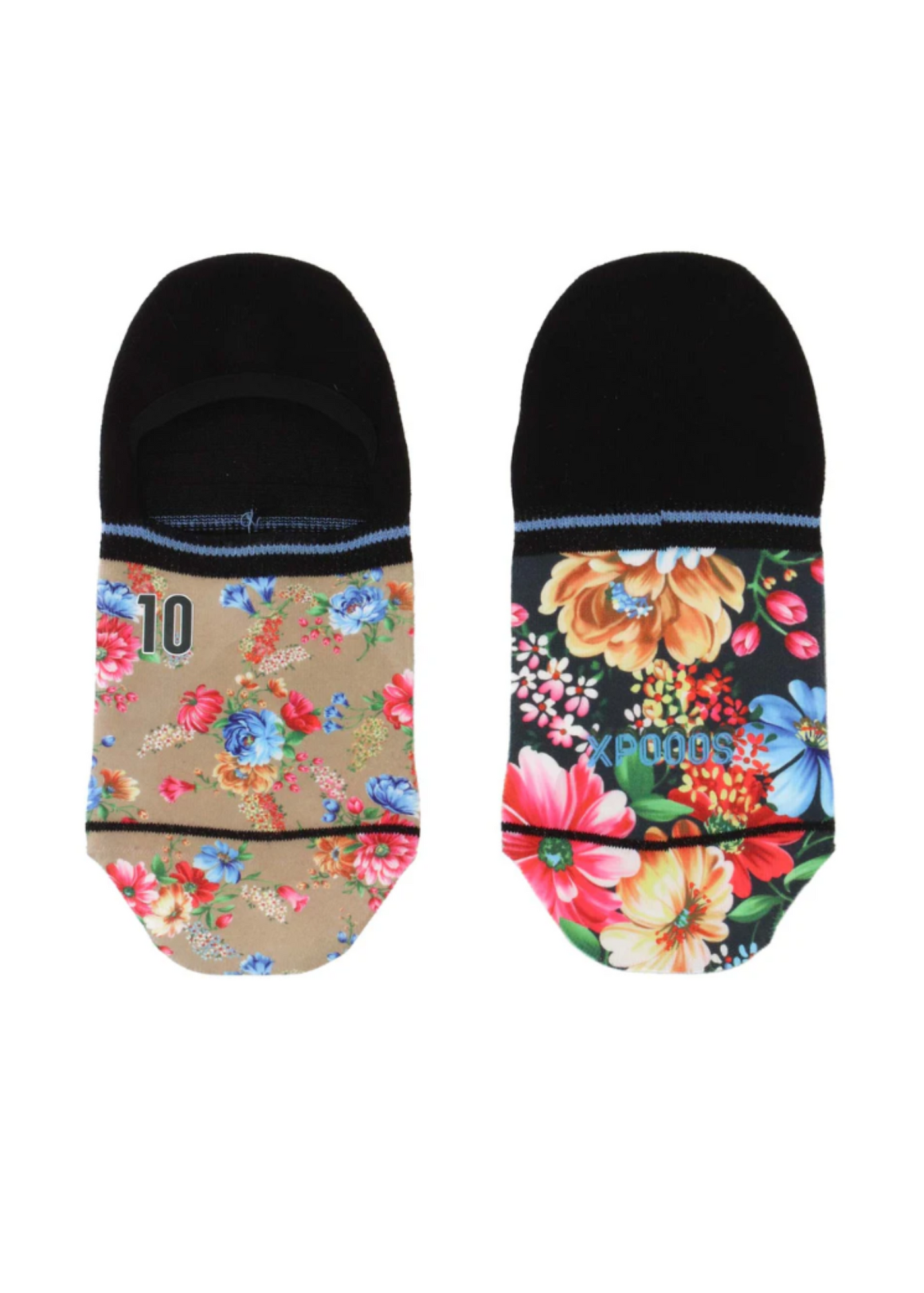 XPOOOS Footies Twinny Flowers
