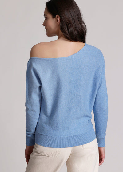 Minnie Rose Cotton Off The Shoulder Blue