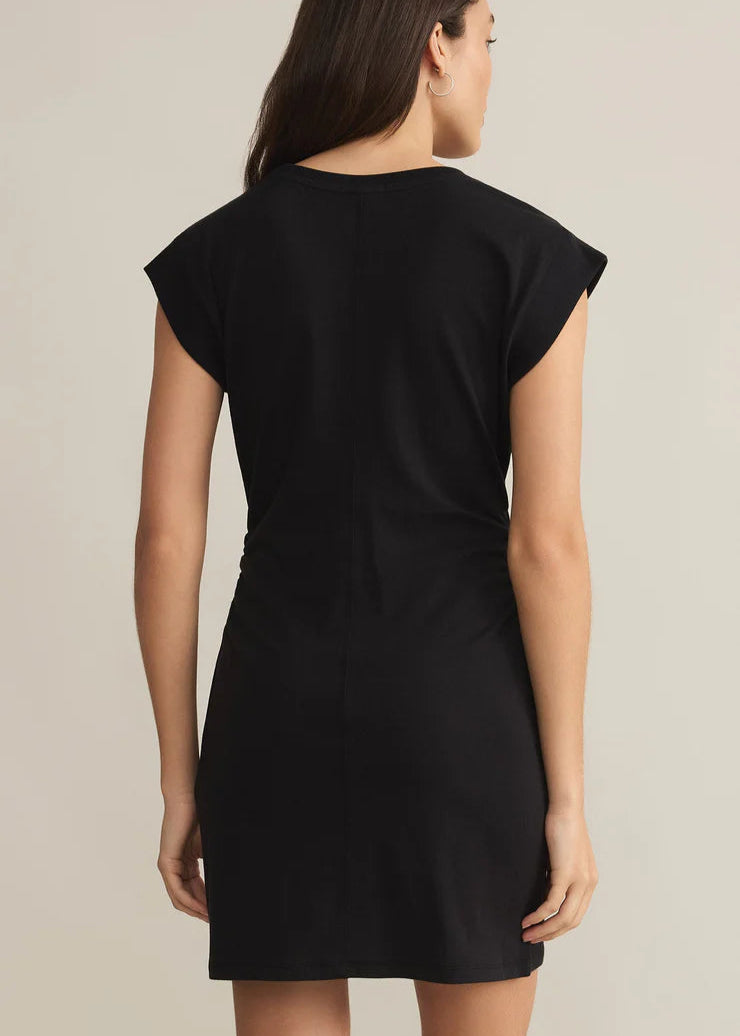 Z Supply Camino Textured Mini Dress Black
