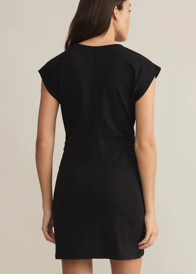 Z Supply Camino Textured Mini Dress Black