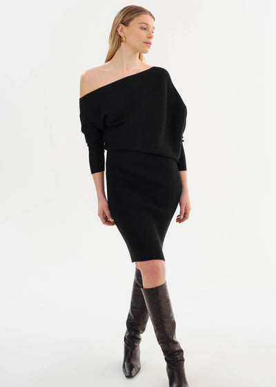 Lamarque Zenobia Knit Midi Dress Black