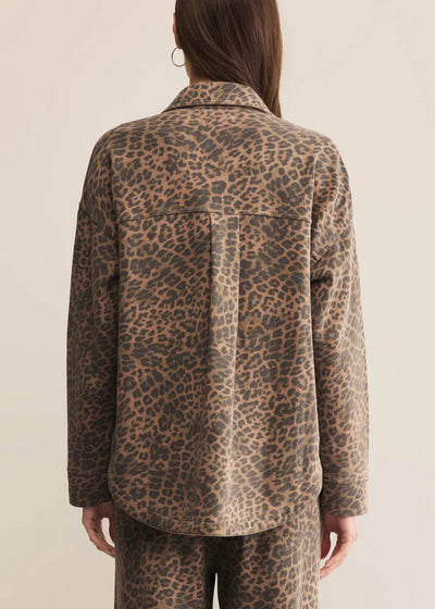 Z Supply All Day Leopard Jacket Tan