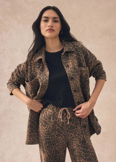 Z Supply All Day Leopard Jacket Tan