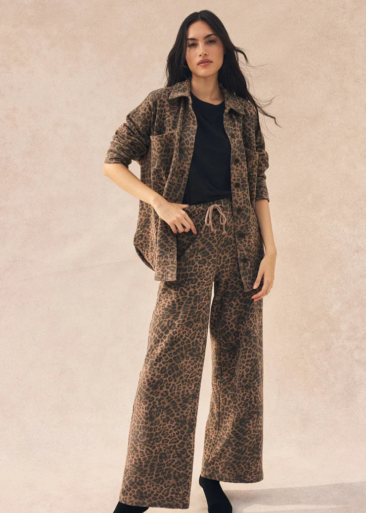 Z Supply All Day Leopard Jacket Tan
