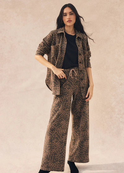 Z Supply All Day Leopard Jacket Tan