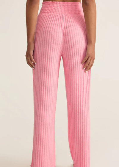 Z Supply Dawn Smocked Rib Pant Passion Fruit