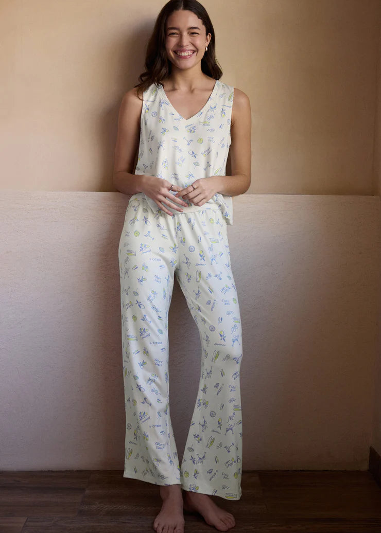 Z Supply Dawn Citron Pant White