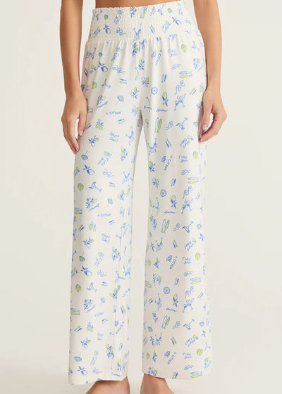Z Supply Dawn Citron Pant White