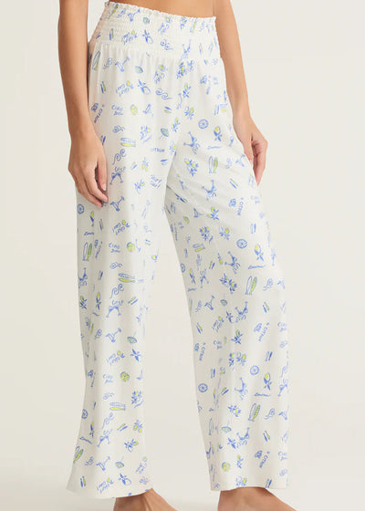 Z Supply Dawn Citron Pant White