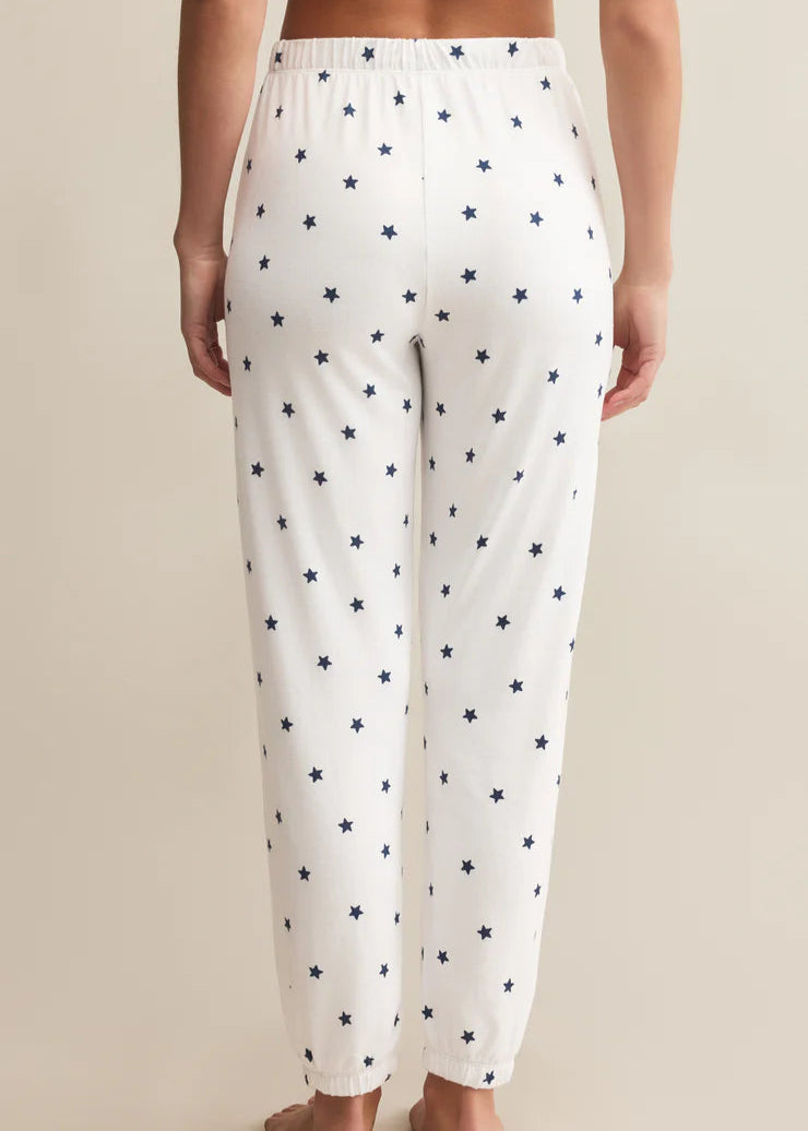 Z Supply Classic Mini Stars Jogger White