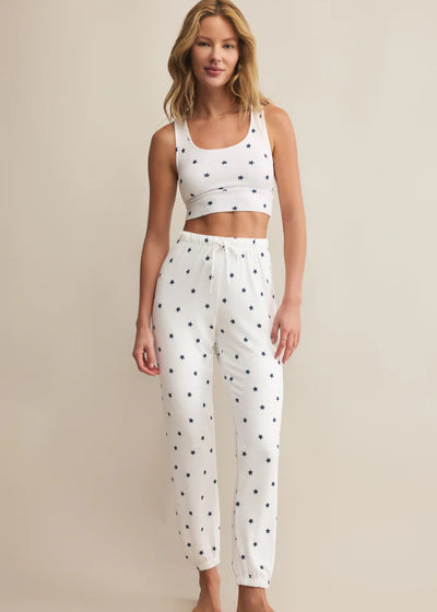 Z Supply Classic Mini Stars Jogger White