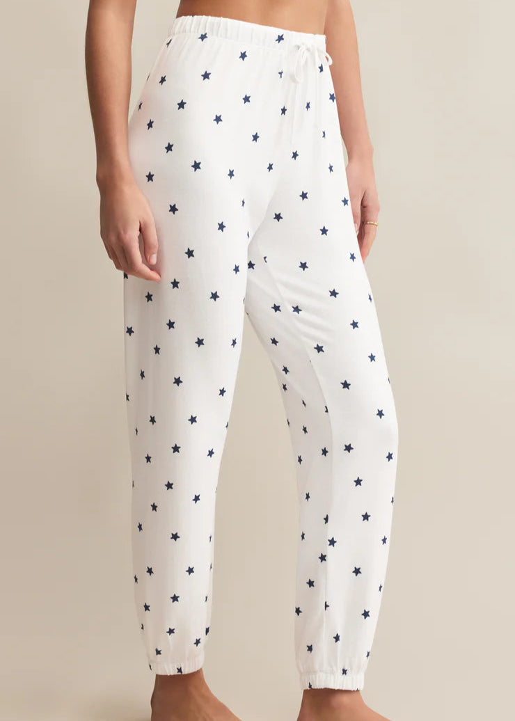Z Supply Classic Mini Stars Jogger White