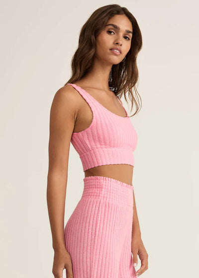 Z Supply Zoe Rib Tank Bra Passion Fruit