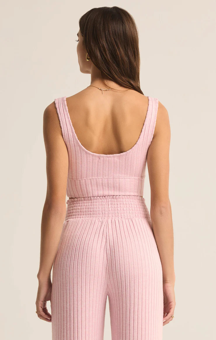 Z Supply Zoe Rib Tank Bra Mauve