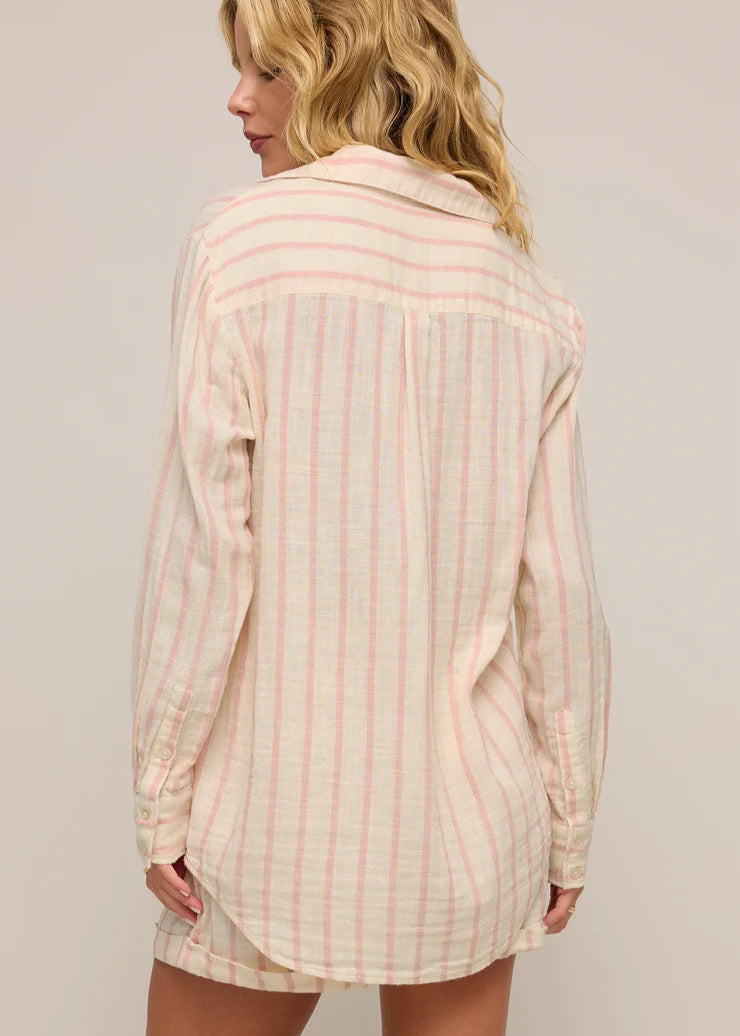 Z Supply Saturday Stripe Shirt Bone