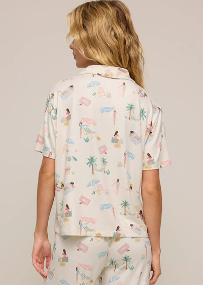 Z Supply Beach Days Button Top Bone