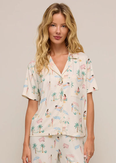 Z Supply Beach Days Button Top Bone