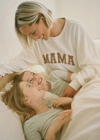 Z Supply Oversized Mama Sweatshirt White Shell