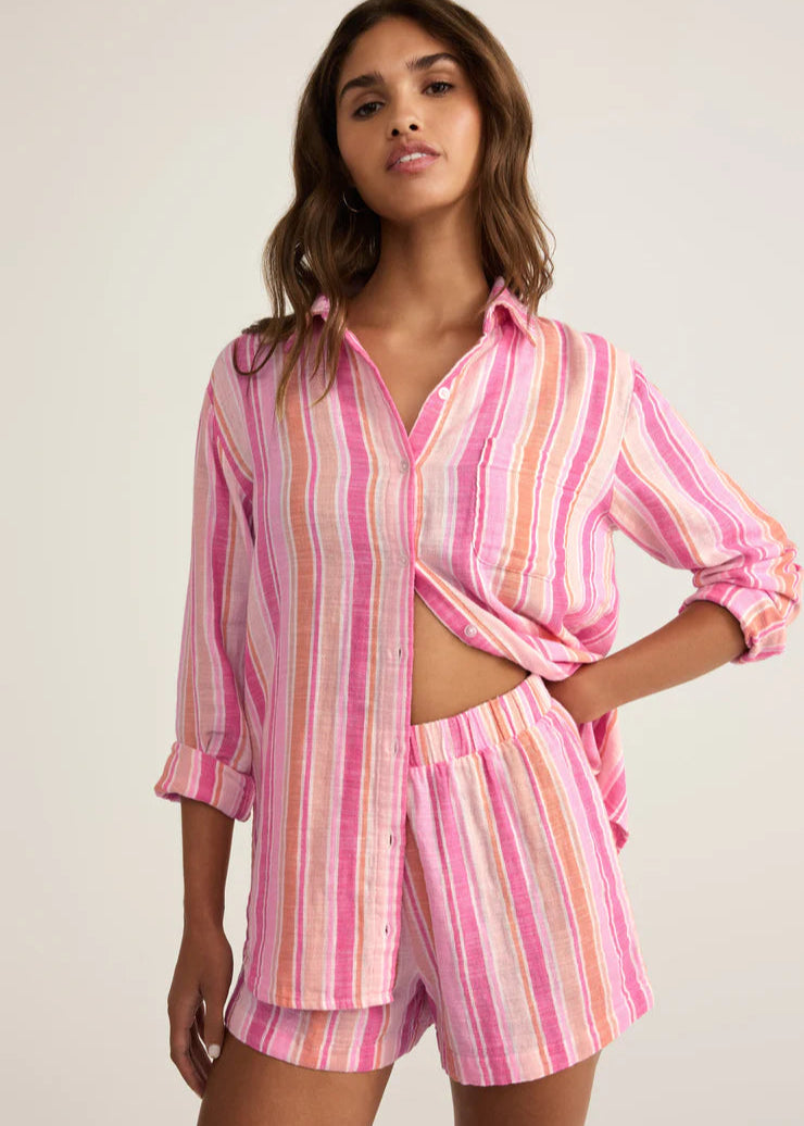 Z Supply Saturdays Stripe Shirt Multi
