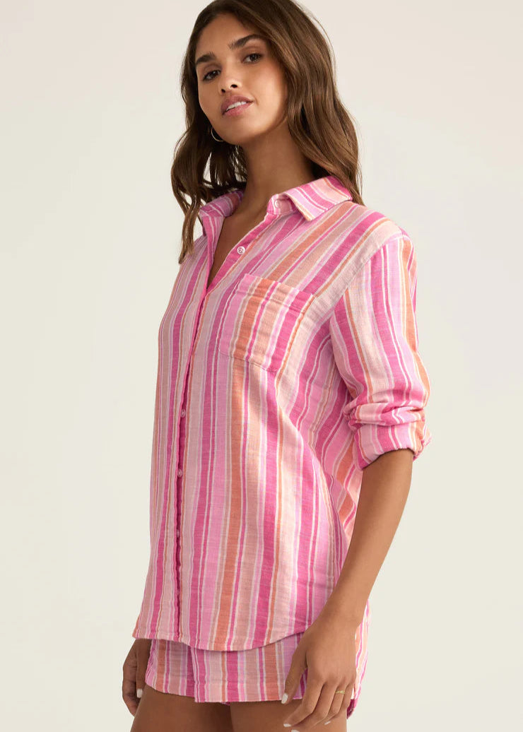 Z Supply Saturdays Stripe Shirt Multi
