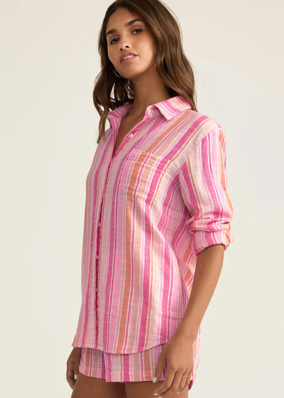 Z Supply Saturdays Stripe Shirt Multi