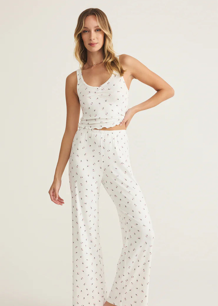 Z Supply 90s Ditsy Tank White Shell