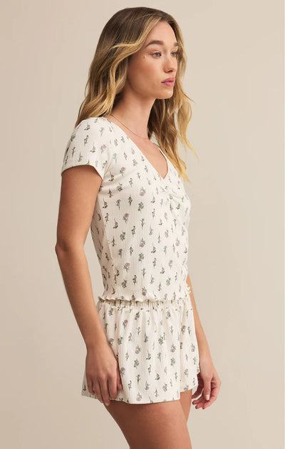 Z Supply Montana Floral Crystal Top