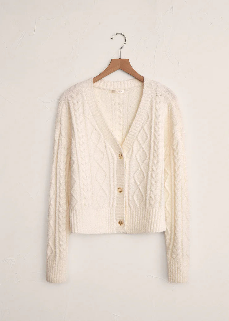 Z Supply Elsa Cable Cardigan Vanilla Ice