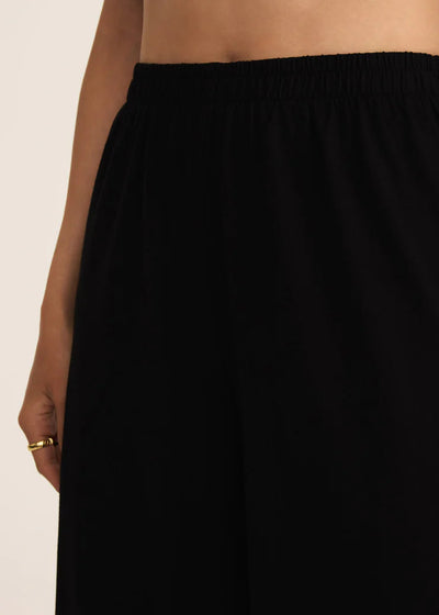 Z Supply Scout Jersey Crop Flare Pant Black