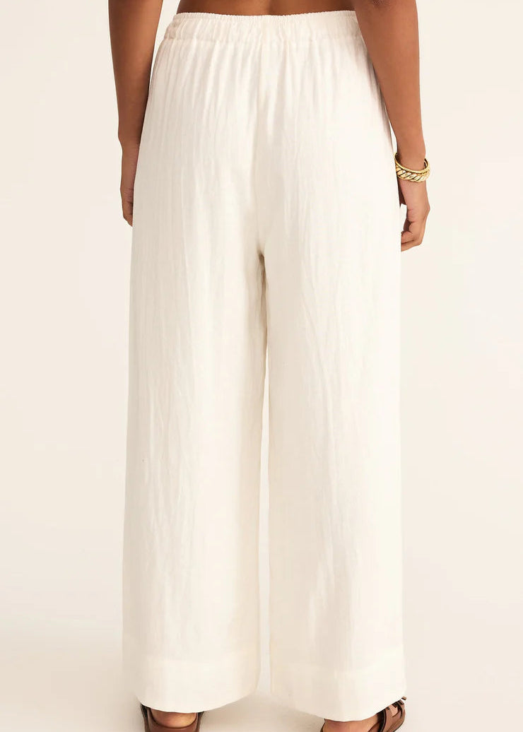 Z Supply Easton Linen Pant White