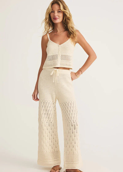 Z Supply Adia Crochet Pant Sea Salt