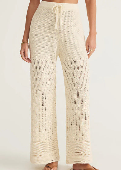 Z Supply Adia Crochet Pant Sea Salt