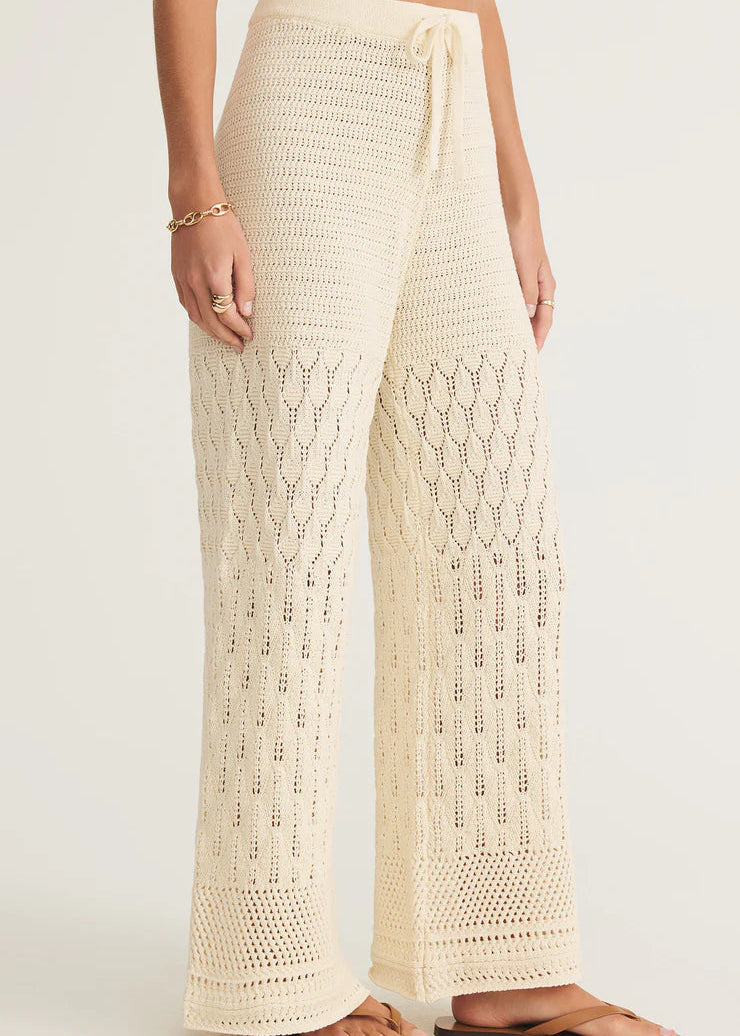 Z Supply Adia Crochet Pant Sea Salt
