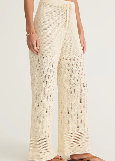 Z Supply Adia Crochet Pant Sea Salt