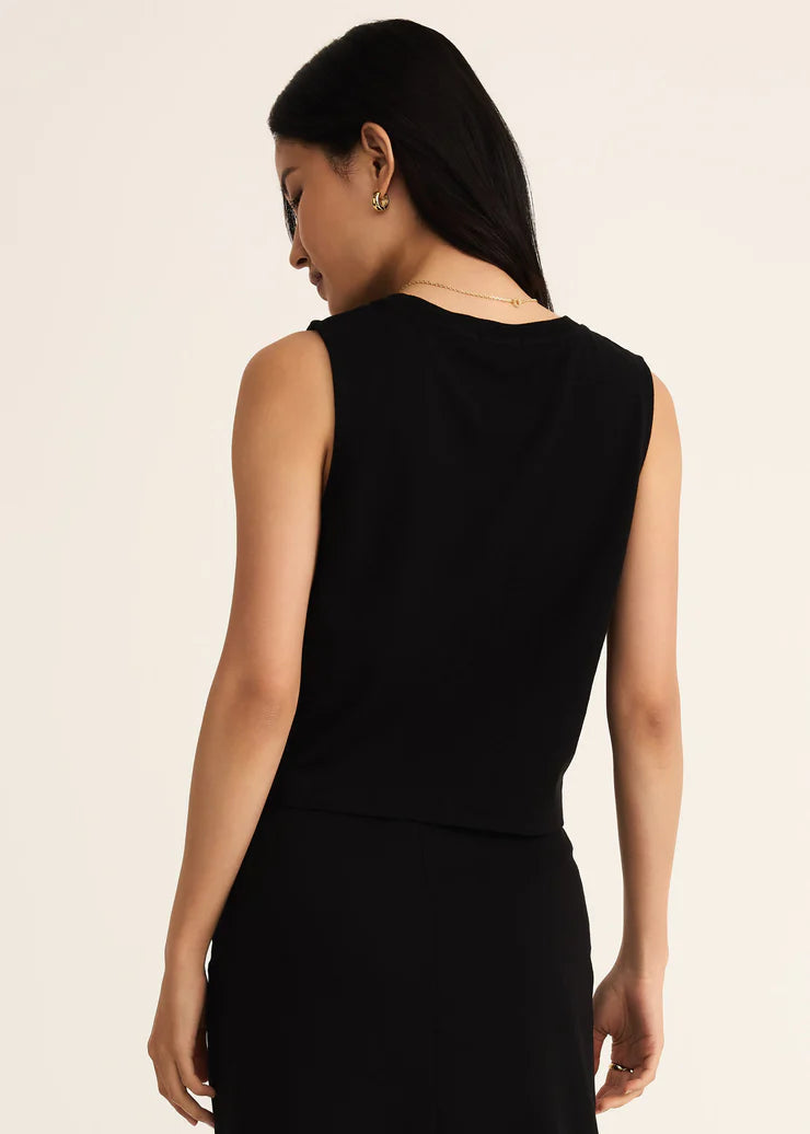 Z Supply Sloane Jersey Muscle Tee Black
