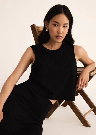 Z Supply Sloane Jersey Muscle Tee Black