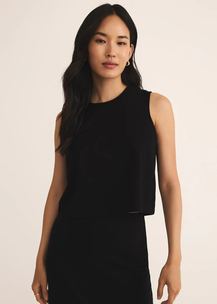 Z Supply Sloane Jersey Muscle Tee Black