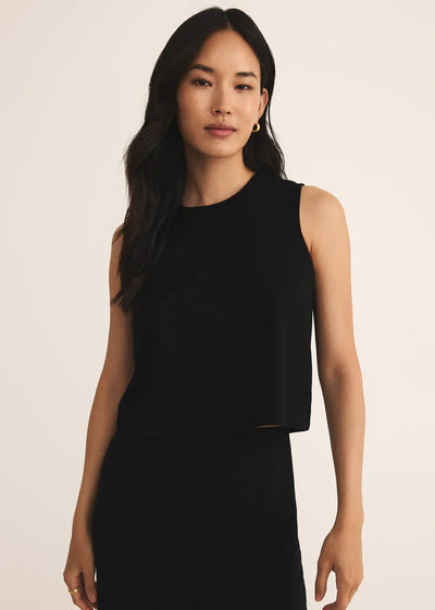 Z Supply Sloane Jersey Muscle Tee Black
